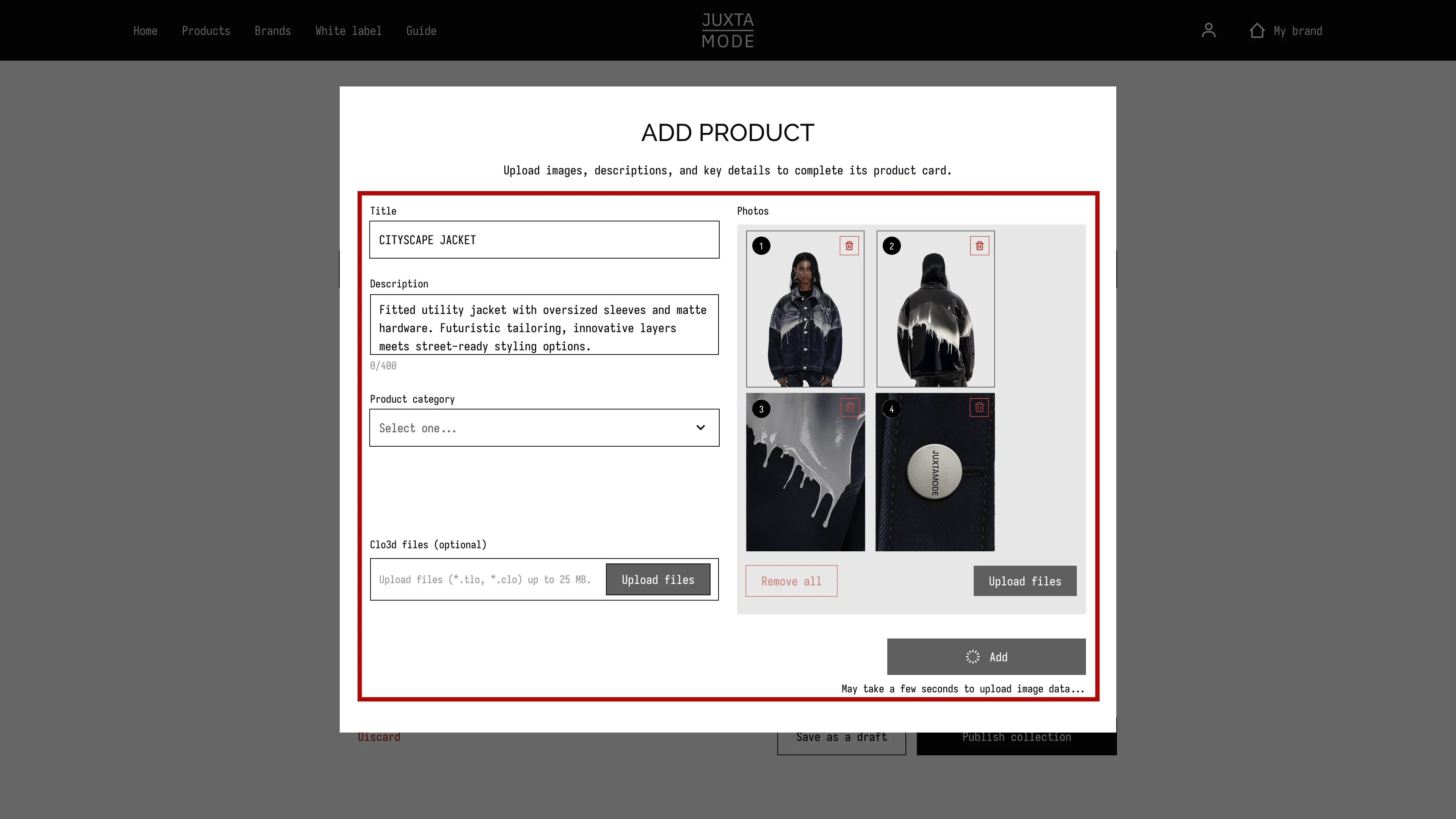 Add Product Screen